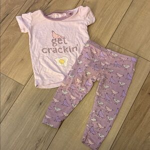 Kickee Pants Pink and Purple Pajama Set